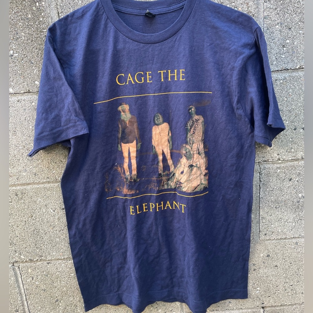 Cage the Elephant Navy Blue Graphic T-Shirt